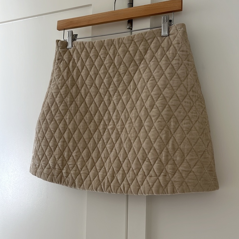 Cara Cara Cream Quilted Chrissy Skirt